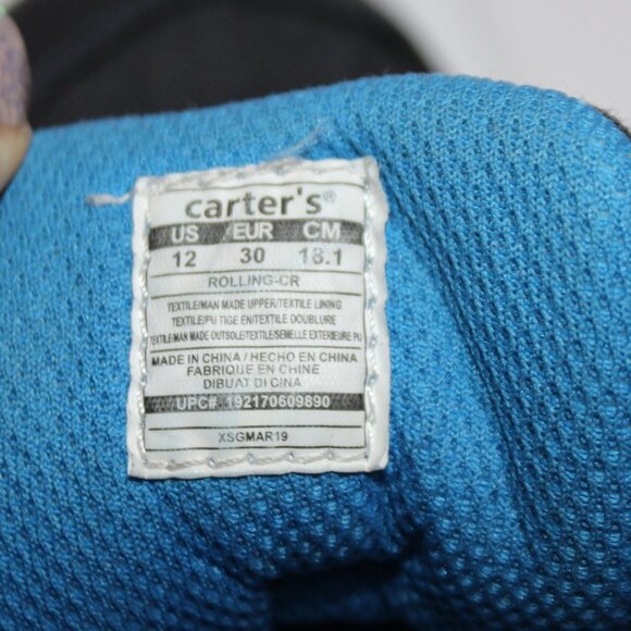 Carter's Boys High Top Canvas Sneakers - Picture 9 of 12